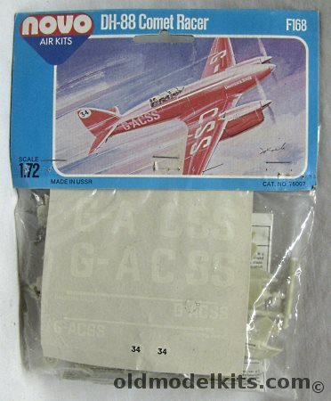 Novo 1/72 DH-88 Comet Racer - (ex Frog) - Bagged, F168 plastic model kit